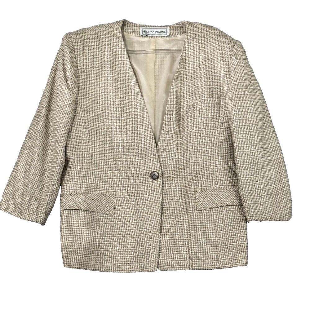 VTG Evan Picone Blazer Womens 16 Academia Professor Office Secretary Jacket 90s